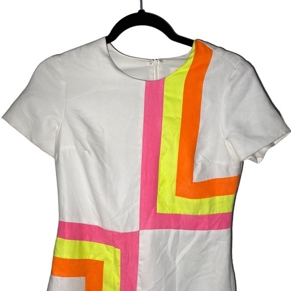 NWT Julie Brown NYC Leah Colorblock‎ Dress Orange Small - Picture 3 of 11